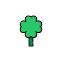 A green clover icon on a white background vector