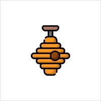 A bee hive icon in a flat style vector