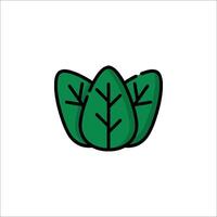 A green leaf icon on a white background vector