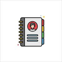 A notebook with a person's face on it vector