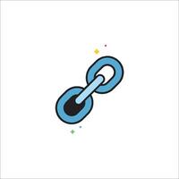 A link icon with a chain and a star vector