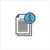 A document with a star icon and a circle vector