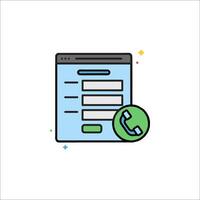 A phone icon with a phone number and a phone icon vector