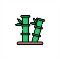 Bamboo plant icon illustration vector