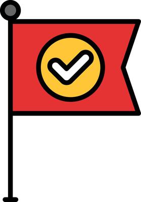 Flag Line Filled Icon