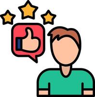 Feedback Line Filled Icon vector