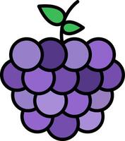 Grape Line Filled Icon vector