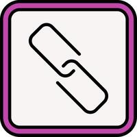Link Line Filled Icon vector