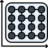 Matrix Line Filled Icon vector