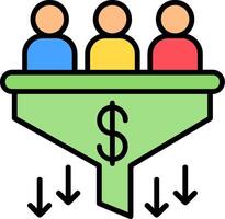 Pipeline Line Filled Icon vector