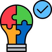 Problem Solving Line Filled Icon vector