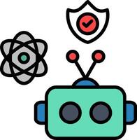 Robot Line Filled Icon vector