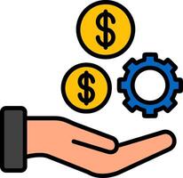 Support Line Filled Icon vector