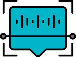 Voice Recognition Line Filled Icon vector
