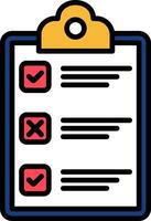 Checklist Line Filled Icon vector