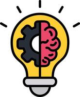 Machine Learning Line Filled Icon vector