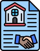 Agreement Line Filled Icon vector