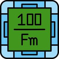 Fermium Line Filled Icon vector