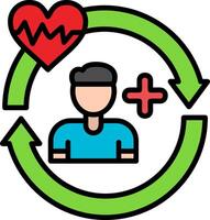 Rehab Line Filled Icon vector