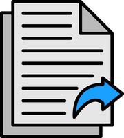 Send Line Filled Icon vector