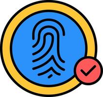 Biometric Recognition Line Filled Icon vector