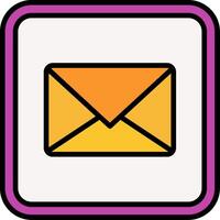 Mail Line Filled Icon vector