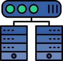 Network Connection Line Filled Icon vector