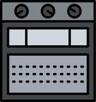 Oven Line Filled Icon vector