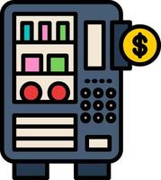 Vending Machine Line Filled Icon vector