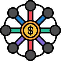 Business Line Filled Icon vector
