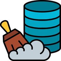 Data Cleansing Line Filled Icon vector