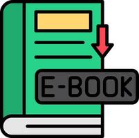 Ebook Line Filled Icon vector