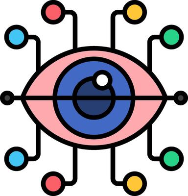 Iris Recognition Line Filled Icon