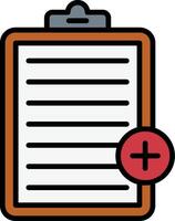New Task Line Filled Icon vector