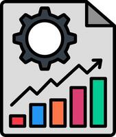 Project Management Line Filled Icon vector