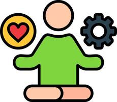 Stress Management Line Filled Icon vector