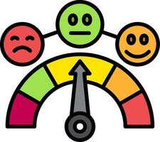 Sentiment Line Filled Icon vector