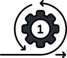 Agile Line Filled Icon vector