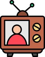 Broadcast Line Filled Icon vector
