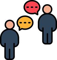 Communication Line Filled Icon vector