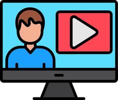 Demo Line Filled Icon vector