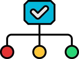 Hierarchy Line Filled Icon vector