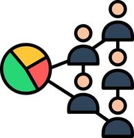 Segmentation Line Filled Icon vector