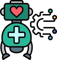 Robot Line Filled Icon vector