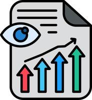 Analytics Line Filled Icon vector
