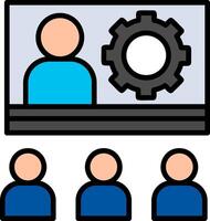 Training Line Filled Icon vector