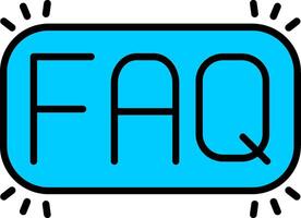 Faq Line Filled Icon vector