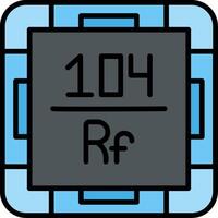 Rutherfordium Line Filled Icon vector