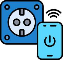 Socket Line Filled Icon vector