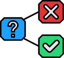 Check Line Filled Icon vector
